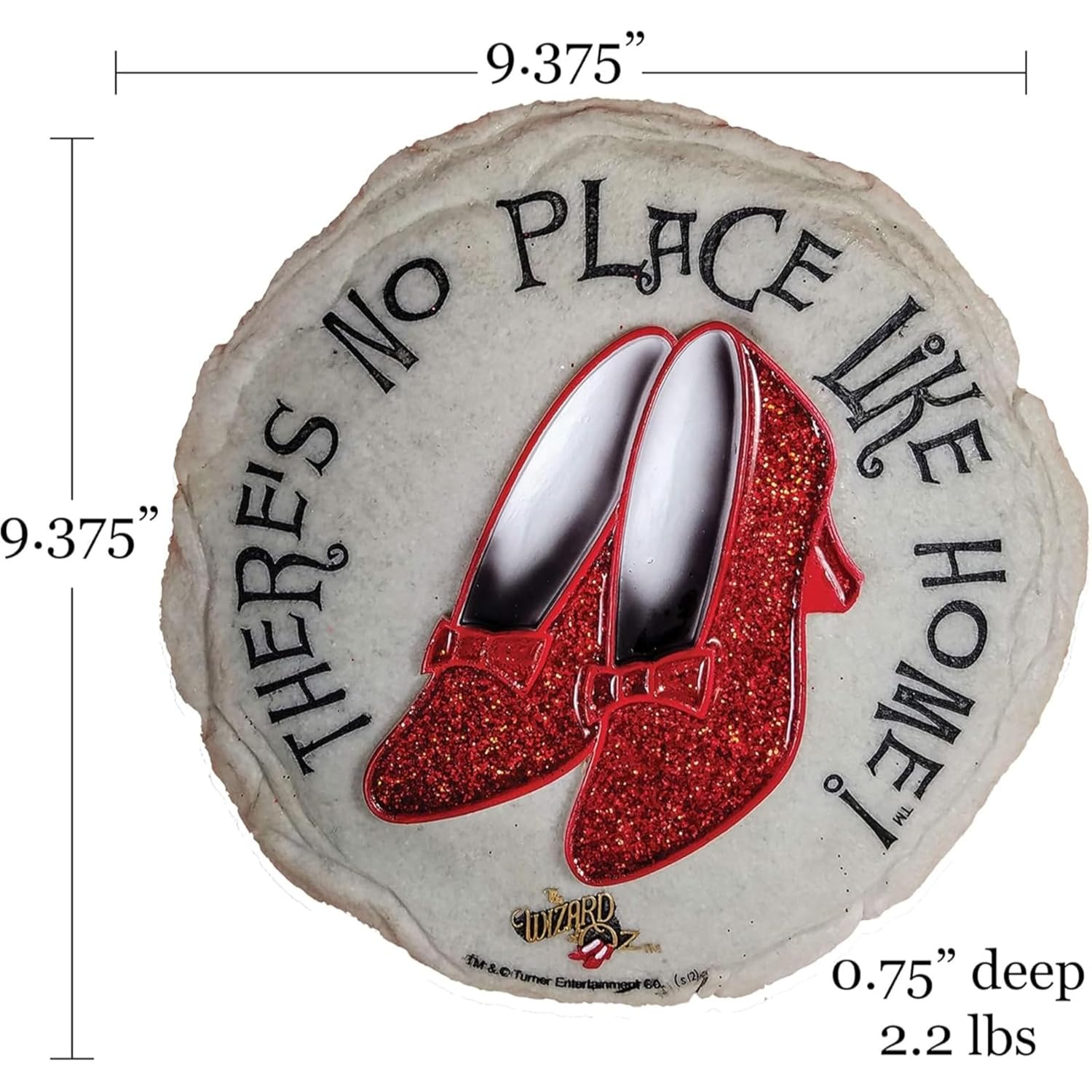 Spoontiques Ruby Slippers Stepping Stone - Wizard of Oz Decorative Garden Stone for Yard, Patio, Garden or Walkway - Outdoor or Indoor Home Decor image number 1