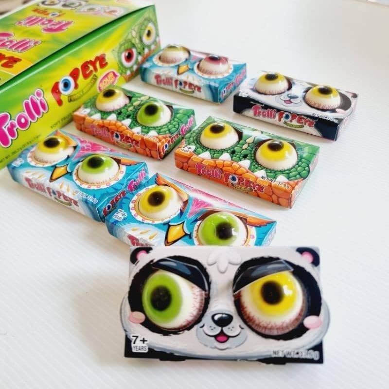 Hilary Trolli Pop Eye Funny Animals Soft Fruit Gummy Candy with Sour Center 37.6G X 7Pcs image number 6