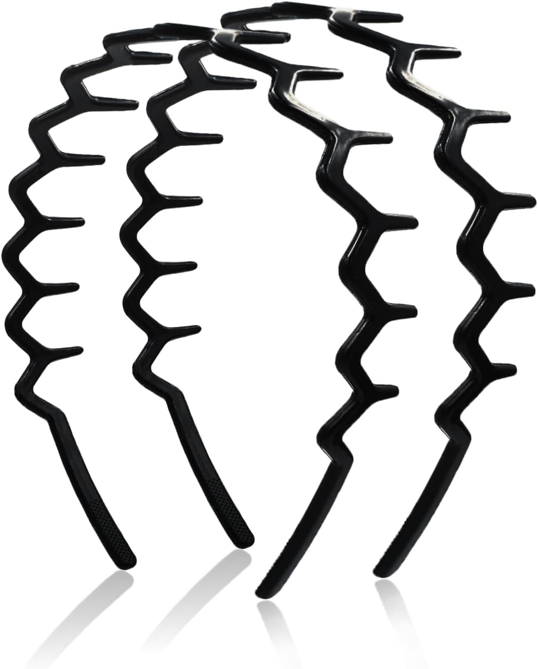 Dresyu Zig Zag Headbands for Women Men Non-Slip Plastic Hairbands Shark Teeth Hair Comb Wavy Headband Hair Hoop for Workout Washaing Face