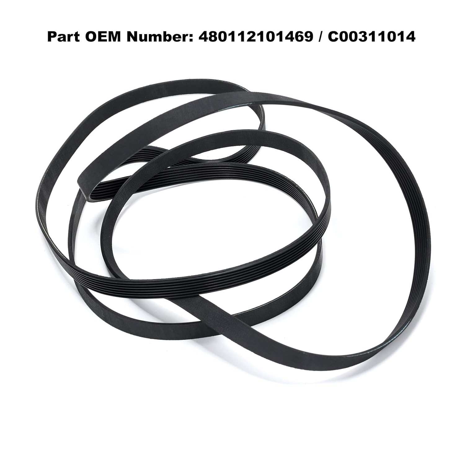 Tumble Dryer Rubber Belt 7Ph2010(7Ridges,2010Mm Circumference,12Mm Width) 480112101469/C00311014 Compatible with Whirlpool/Hotpoint