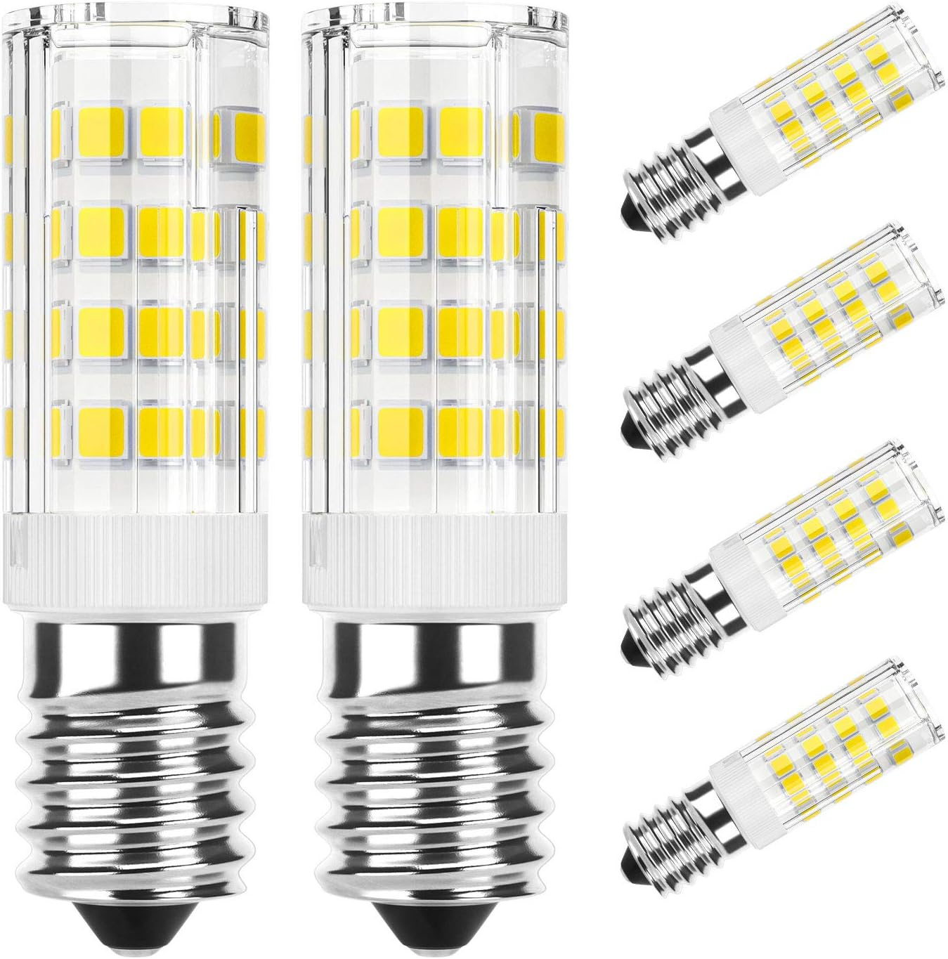 Dicuno E14 LED Light Bulb 4W (40W Halogen Equivalent), Daylight White 6000K 400LM, 220V, Non-Dimmable, Small Edison Screw Bulb for Fridge/Cooker Hood, 6-Pack