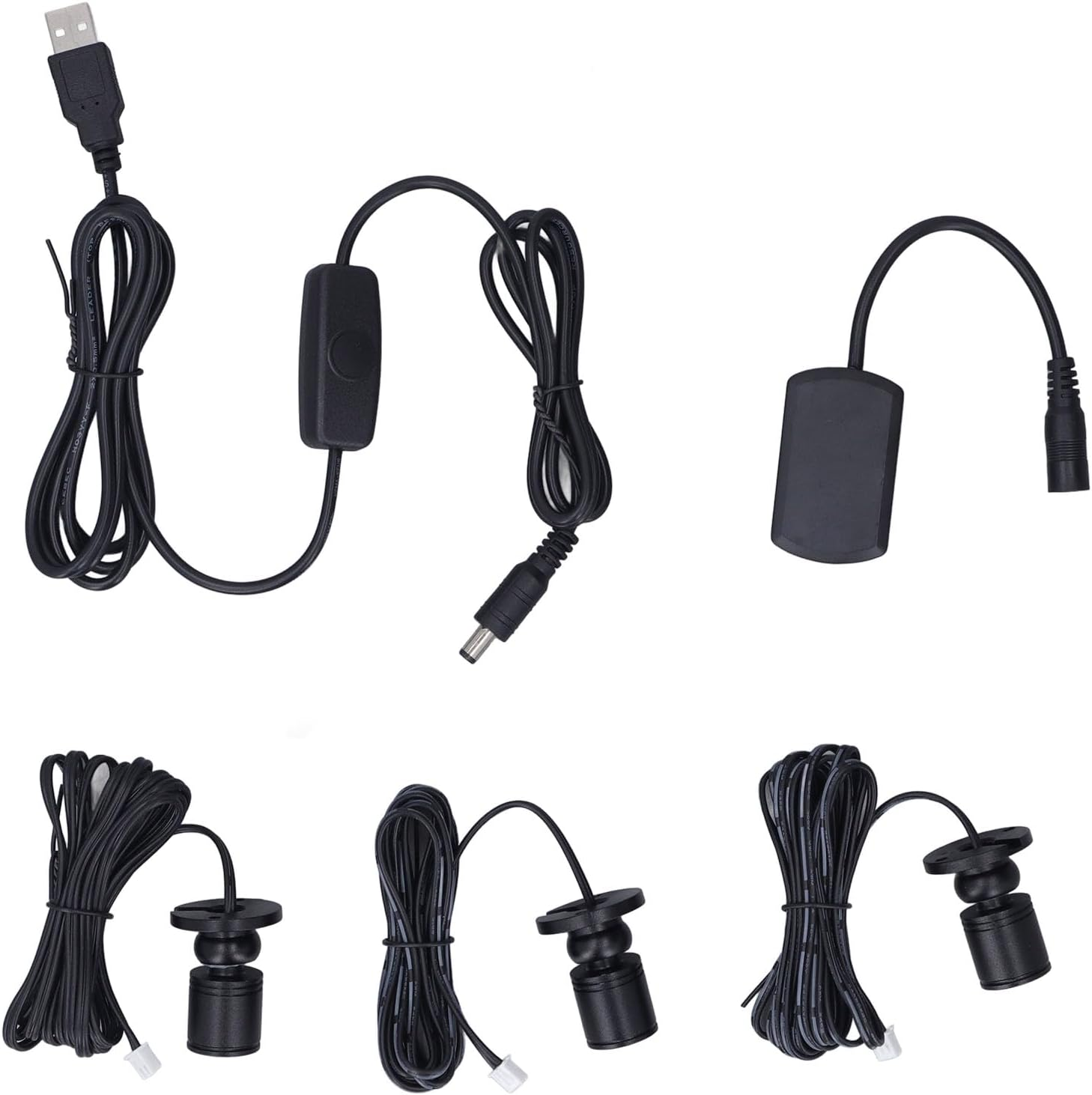 Mini LED Spot Lights, Multifunction Spotlight, USB Powered, Easy Installation, Adjustable, Black, Netural Light