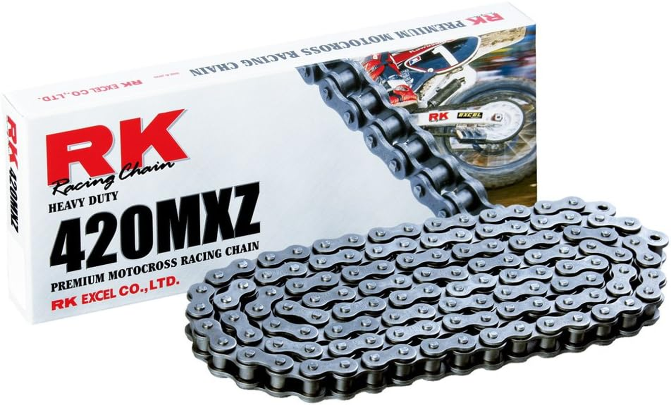 RK Racing Chain GB420MXZ-112 Gold 112-Links Heavy Duty Chain with Connecting Link