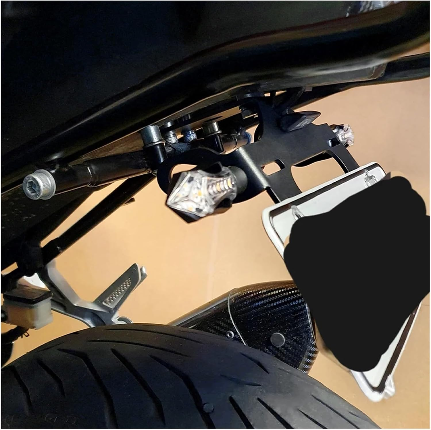 Rear Tail Tidy Fender Eliminator Kit License Plate Holder Bracket ，Compatible with Honda CBR500R CB500F 2016-2022 2023 2024 CB500 Hornet 2024 image number 4