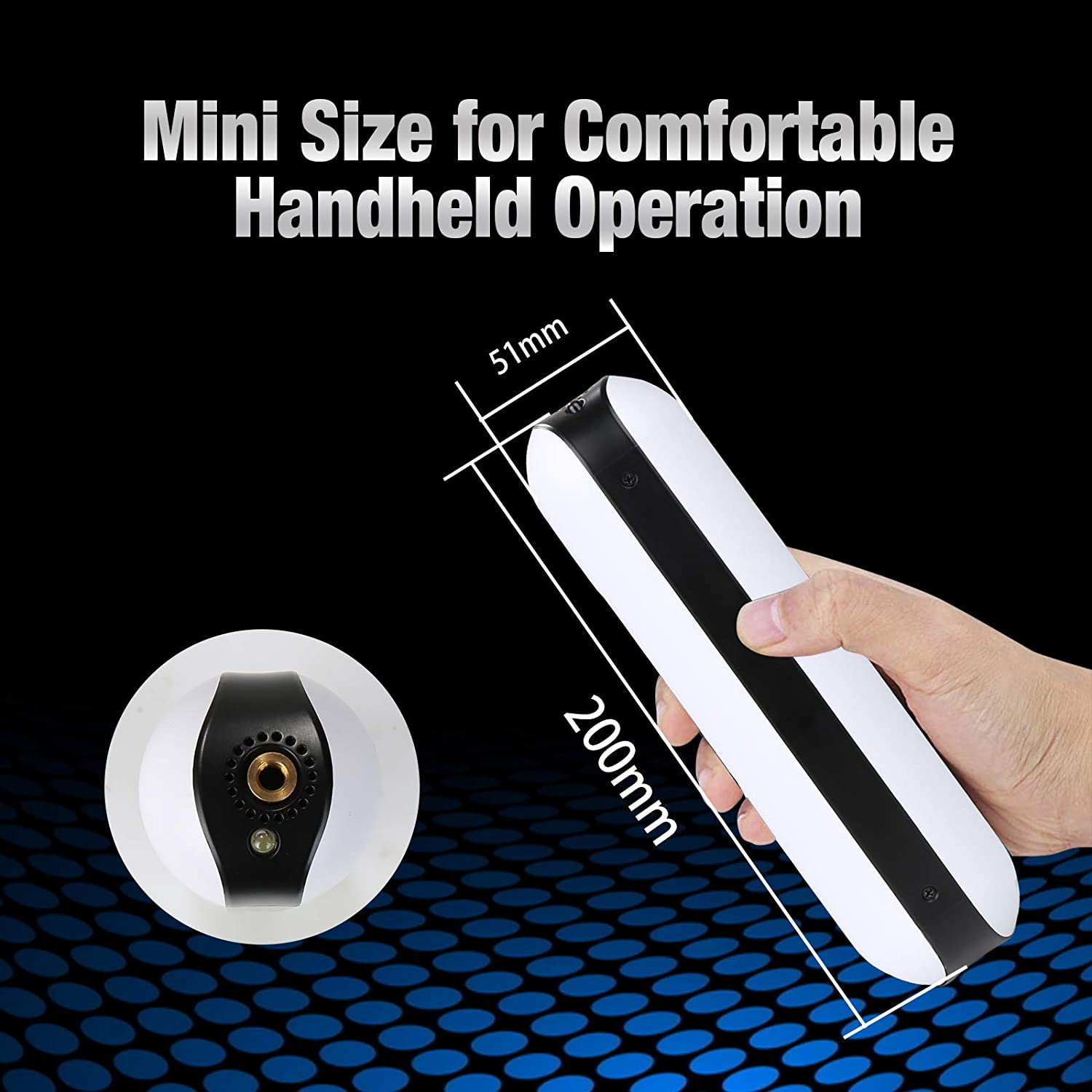 Protable Air Compressor Rechargeable Electric Air Pump Mini Air Inflator Hand Held Pump 120PSI 2000Mah with Digital LCD LED Light 12V for Cars, Motorbikes, Balls, Swim Rings and Bicycles image number 4