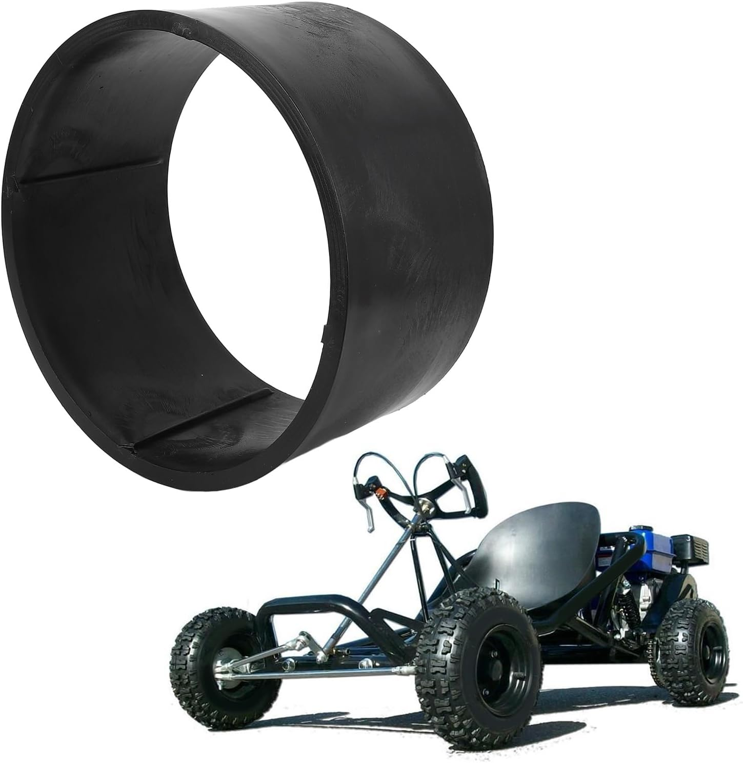 11X7.10-5 PVC Plastic Tire Sleeve, Go Kart Tire Sleeve Drift Ring Replacement for Drift Trikes, Go-Karts, Drifting Scooter, Drifter Wheel Hub Accessories, Easy Installation image number 6