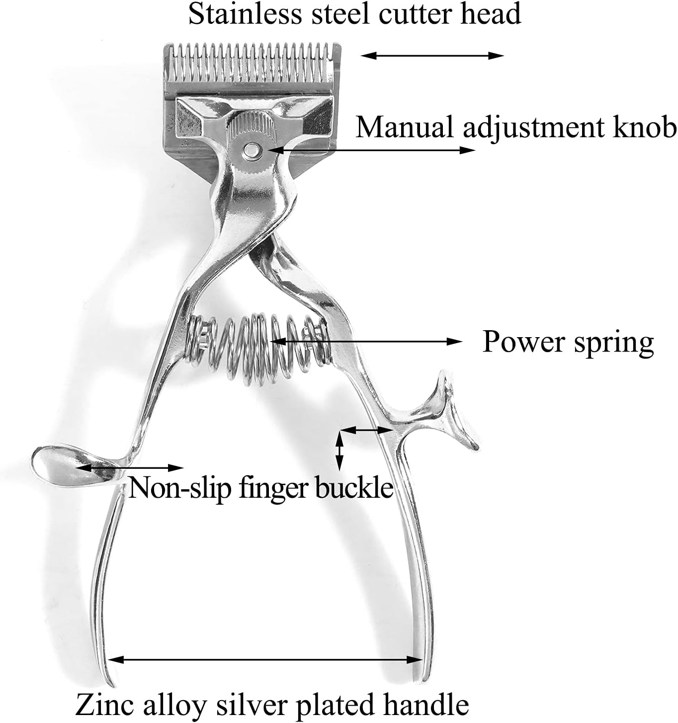 Manual Clippers Haircut Old Fashion Hand Hair Clipper with 2 Hair Cutting Scissors,Portable Hand Push Haircut Low Noise Non-Electric Hair Cutter for Hair Removal image number 4