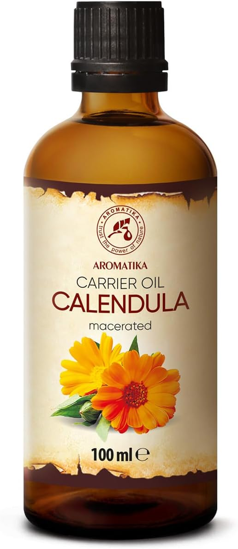 Calendula Oil 100Ml - 100% Pure & Natural Base Oil - Calendula Officinalis - Marigold Carrier Oils for Nails - for Lip Care - Hair - Face & Body - Remover - Massage