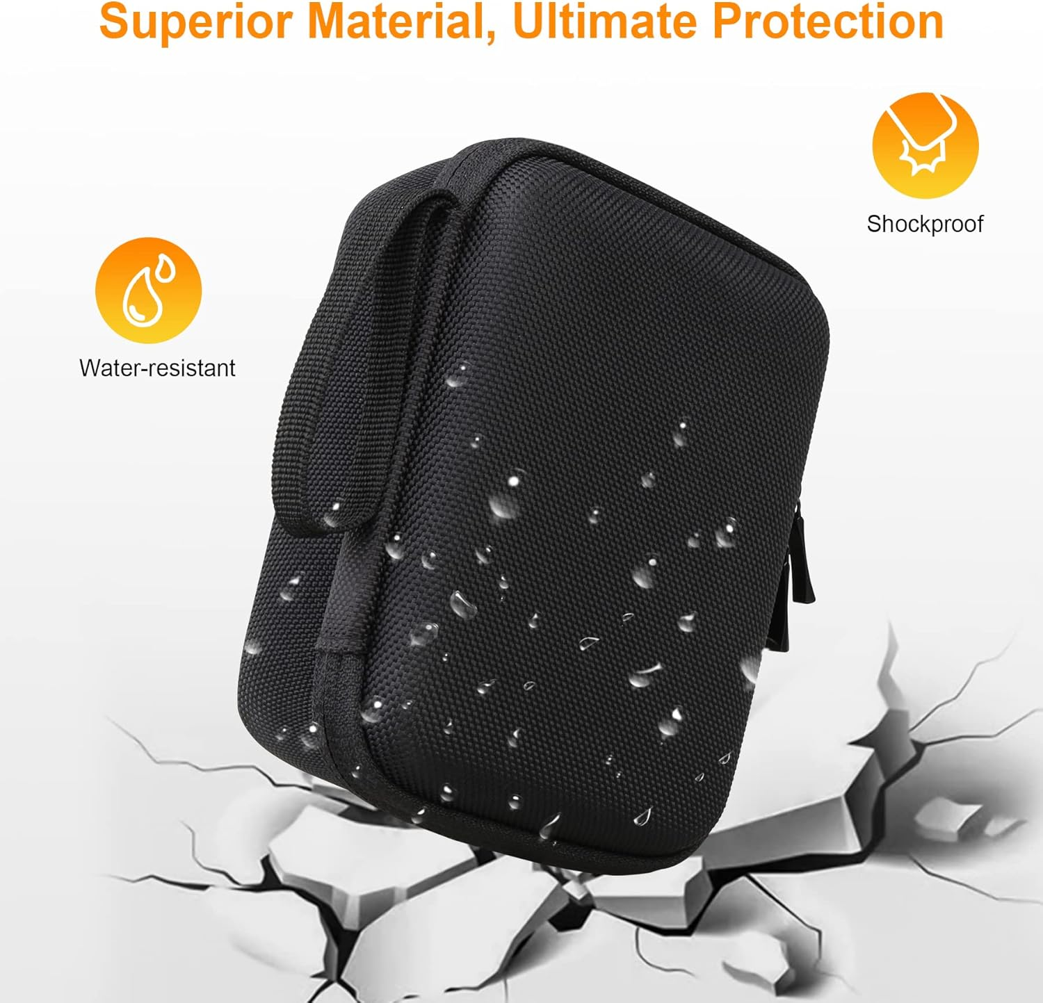 BOVKE Travel Case for Portable Handheld Inhaler Nebulizer Machine, Storage Holder Compatible with Asthma Handheld Mesh Atomizer for Adults and Kids Breathing Problem, Black (Case Only) image number 1