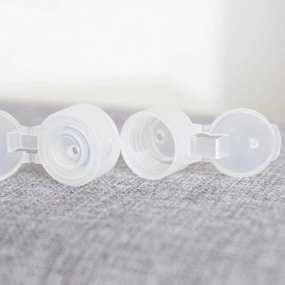 Onwon Travel Size Plastic Empty Squeeze Bottles, 6 Pcs 30 Ml/1 Oz Empty Plastic Sample Bottle Container Jar Pot Vial with Flip Lid Perfect for Emollient Water Shower Gel Emulsion Etc, Used to Travel