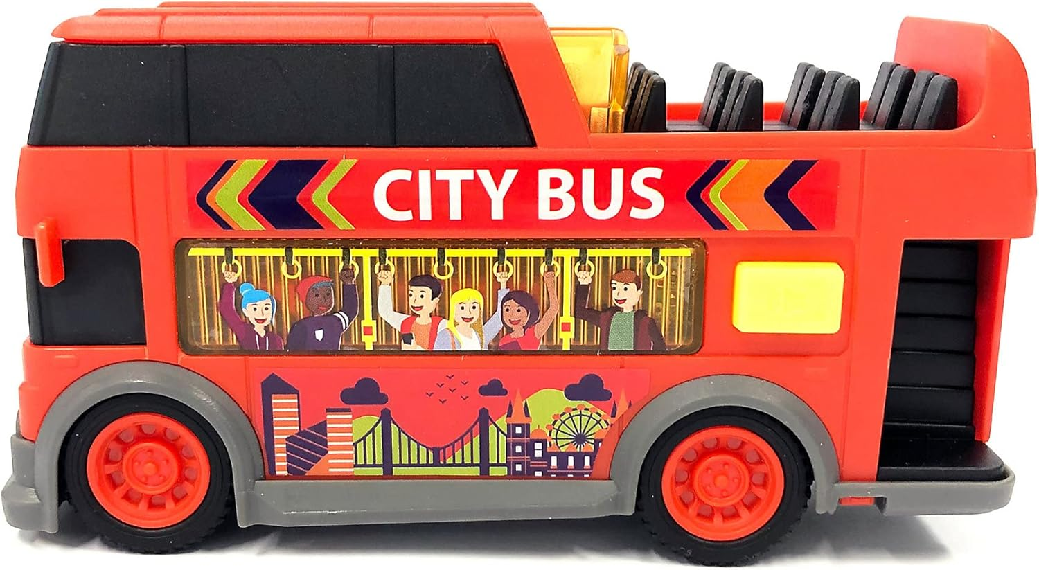 Dickie City Bus Toy with Light and Sound, 15 Cm image number 5