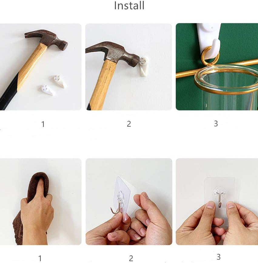 2 Pack Nordic Wall Vase Hanging Geometric Gold Flower Vase Wall Mount Metal Frame Vases Hydroponic Glass Bud Vase Decor for Home Wedding Farmhouse - Coffee image number 4