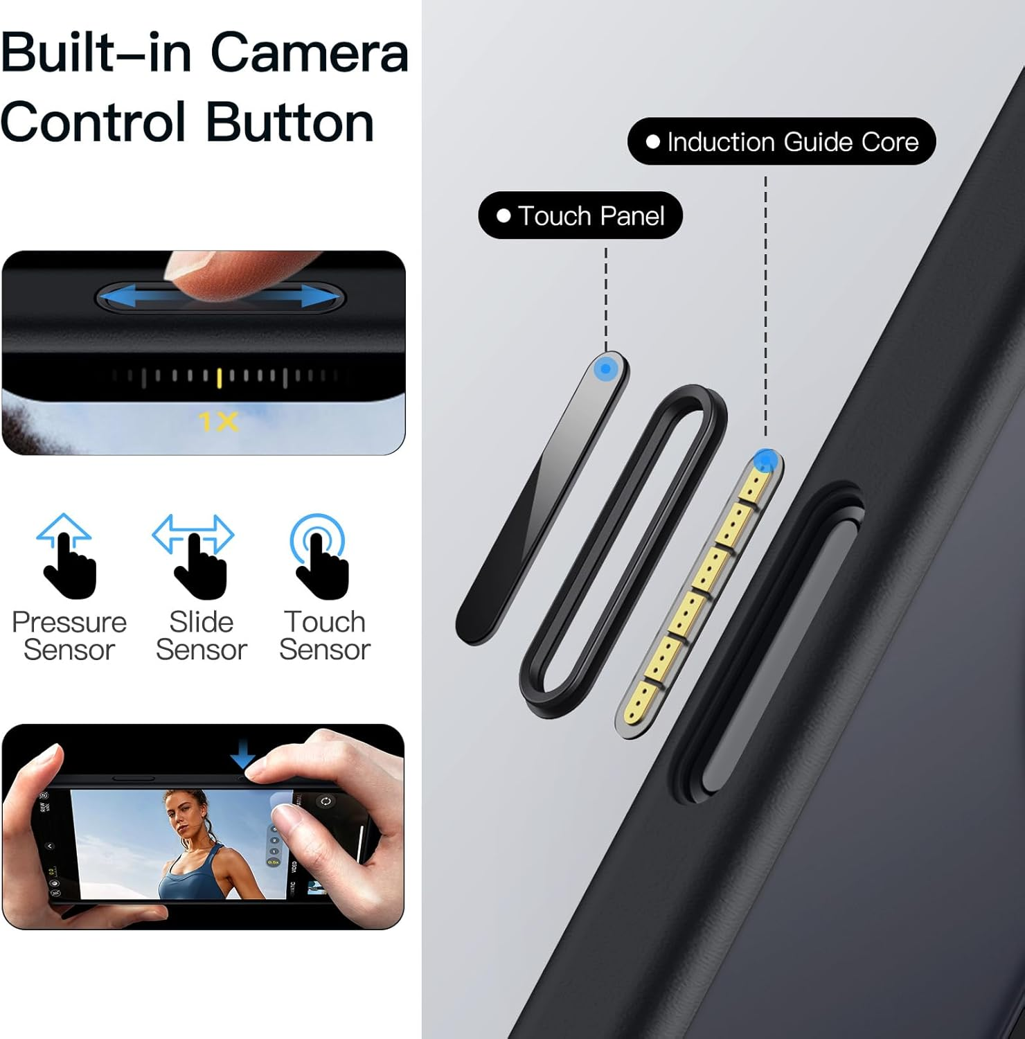 Jetech 360 Degree Rotatable Ring Case for Iphone 17 6.3-Inch with Camera Control Button, Compatible with Magsafe, Slim Shockproof Phone Cover with Stand & Ring Holder (Black) image number 1