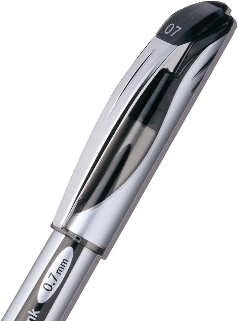 Pentel Energel Liquid Gel Pen 0.7Mm Medium Nib Black Ink, Box of 12 Pens (BL57-A) - Red image number 5