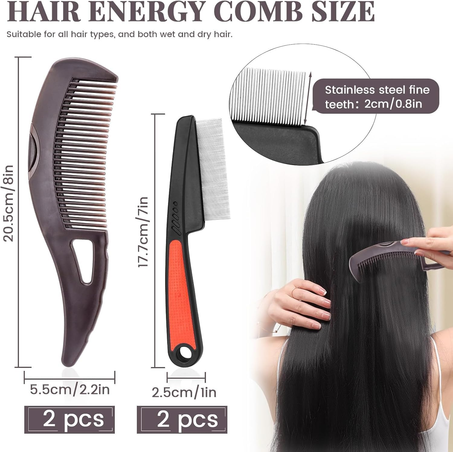 Steel Fine Tooth Comb Dandruff Comb, 4Pcs Stainless Steel Fine Tooth Dandruff Remover Combs,Dandruff Comb Hollow Tooth Dandruff Comb,Hollow Tooth Dandruff Comb Scalp Sweep Comb Dandruff Removal Comb