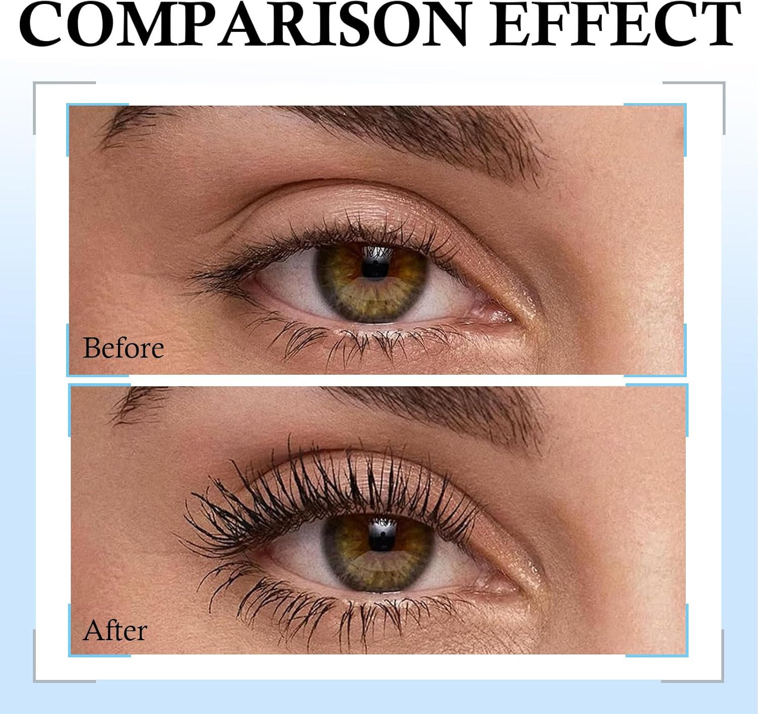 Noerrors Metal Iron Mascara Wand Black 3D Curls Volume Mascara for Natural and Defined Eyelashes, Extra Slim Non-Lumpy Washable Bristle Brush Dye Eyelashes image number 4