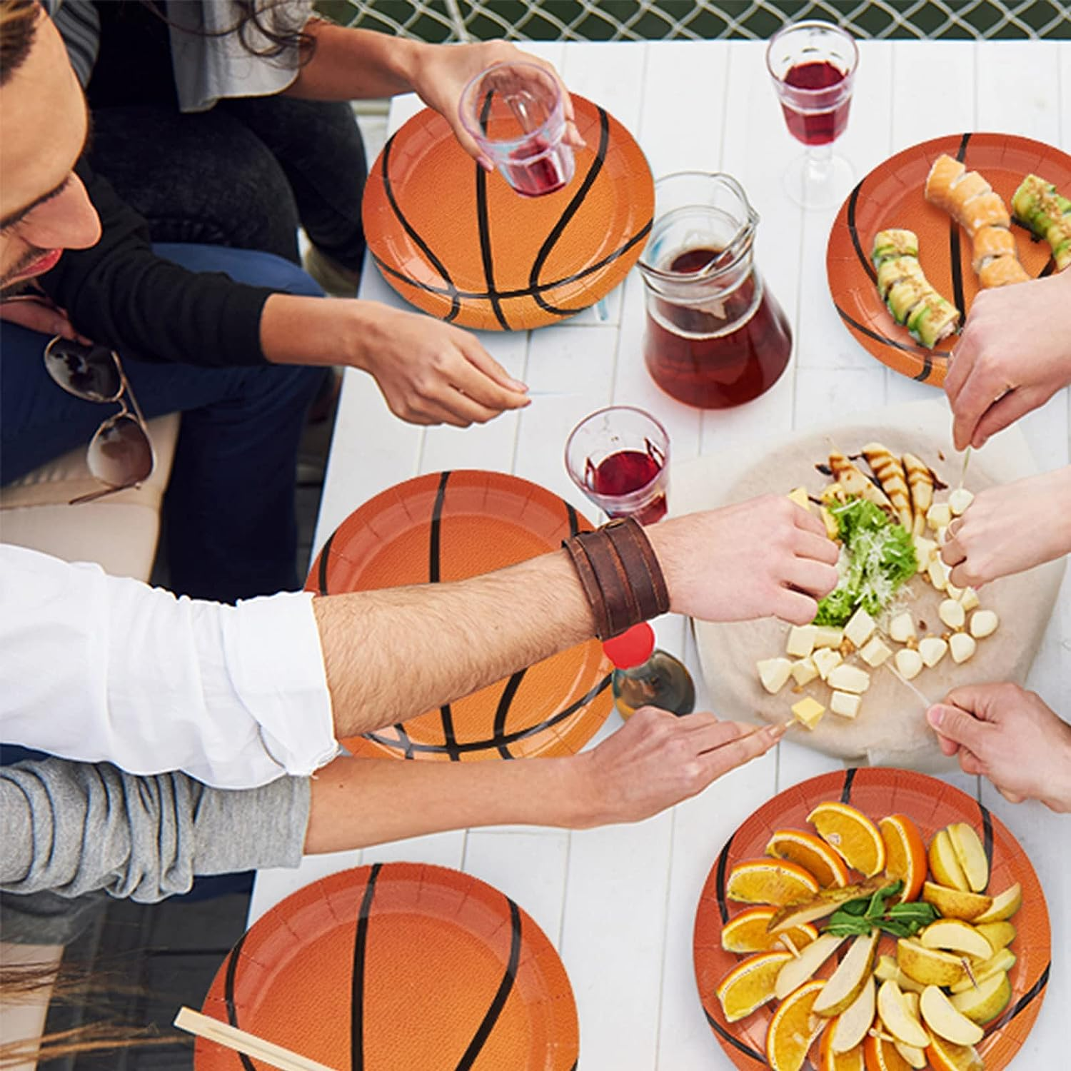 80 Pieces Basketball Birthday Cake Plates - 7 Inch Basketball Party Paper Plates Party Supplies - Baby Shower Decorations &ndash; Sports-Themed Party Tableware image number 2