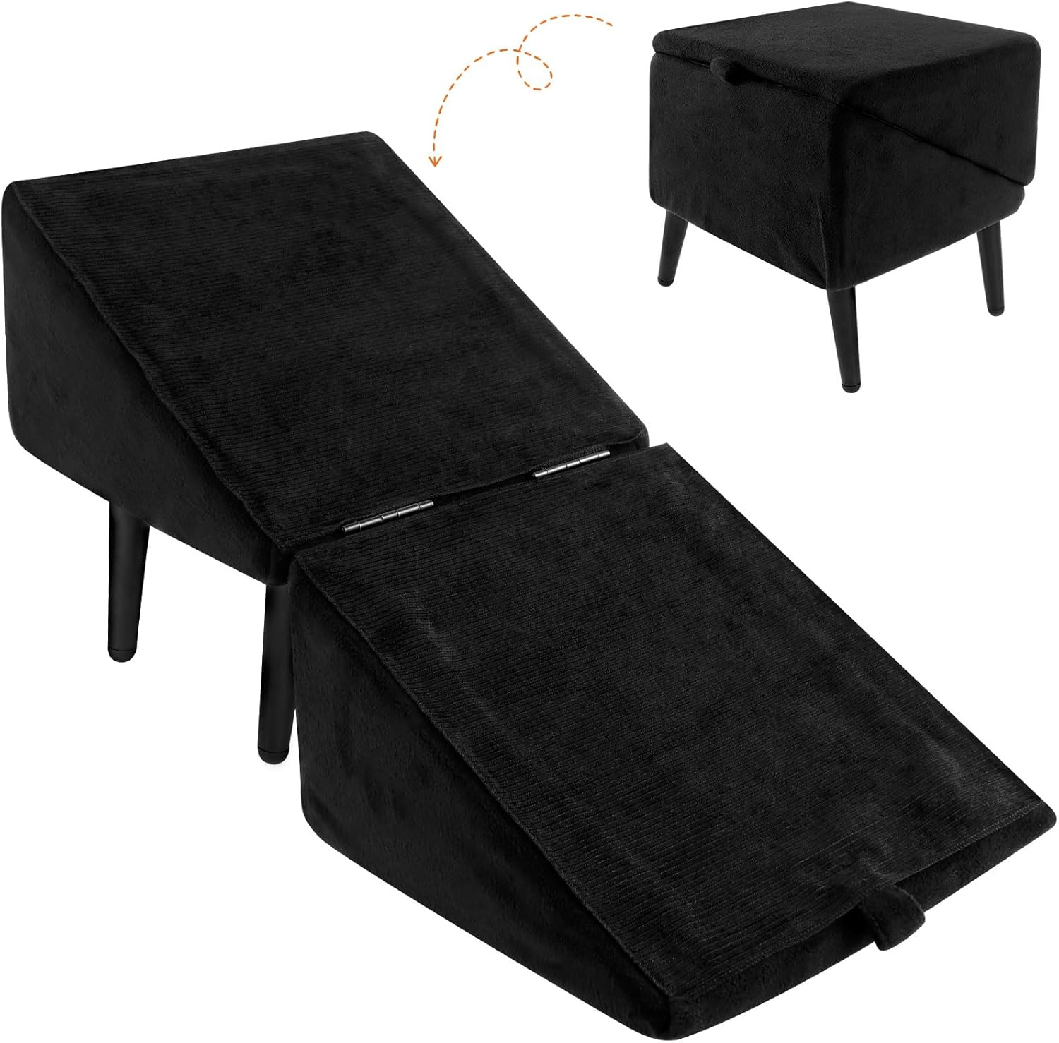 DJAPWPX Split Ottoman Dog Ramp, Folding Dog Ramp Ottoman, Multifunctional Lightweight Pet Step for Home Bed Sofa Couch Car image number 5