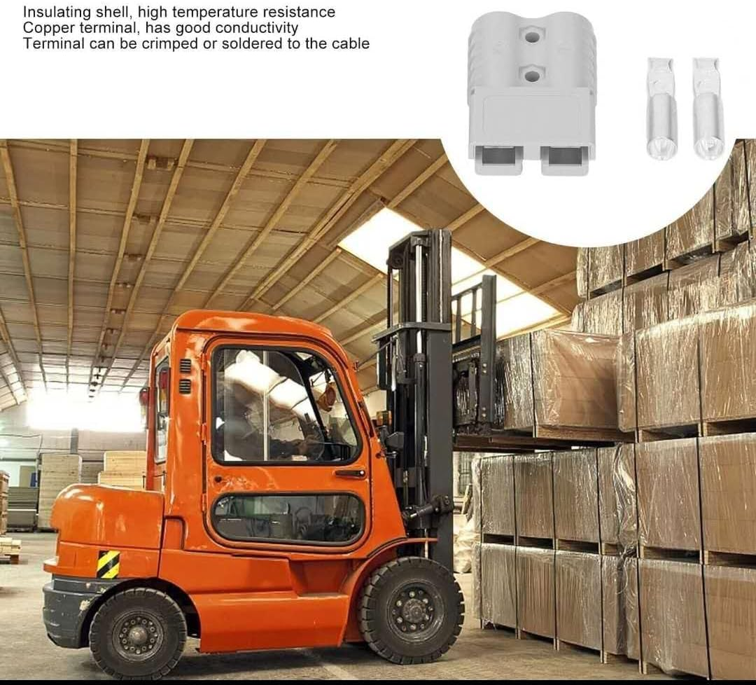 2Pcs or 4Pcs 175A Anderson Style Plug (Grey) Includes 1/0 AWG Copper Terminals &ndash; Heavy Duty Power Connector for Caravan / 4WD / Solar / Trailer / DC Battery Systems (2) image number 3