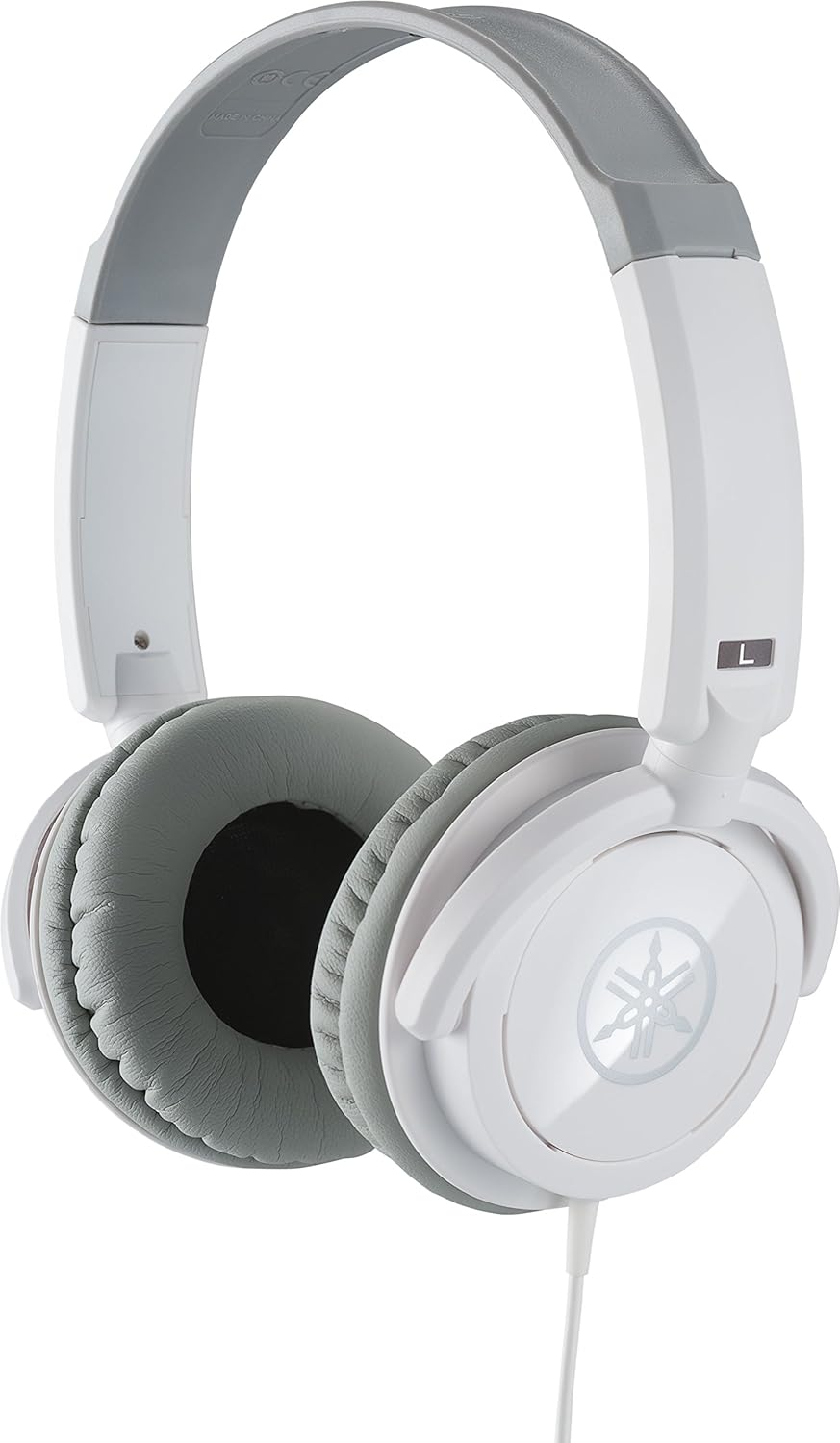 Yamaha HPH-100 Headphones, Quality Sound and Deep Bass, over the Ear, Wired Musicians Headphones, in White