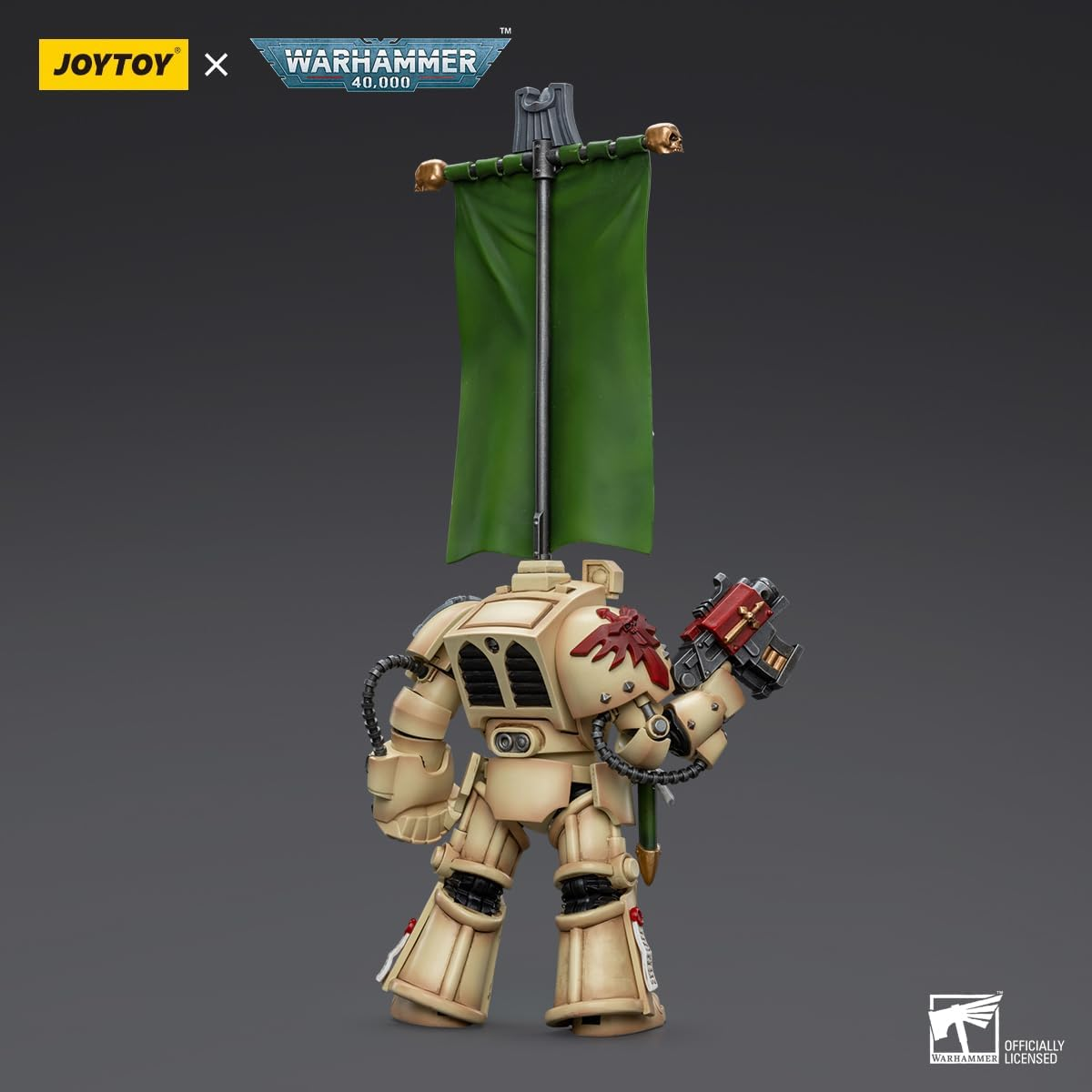 Joytoy Warhammer Collectibles: 1/18 Scale Dark Angels Deathwing Ancient with Company Banner Action Figure) image number 3
