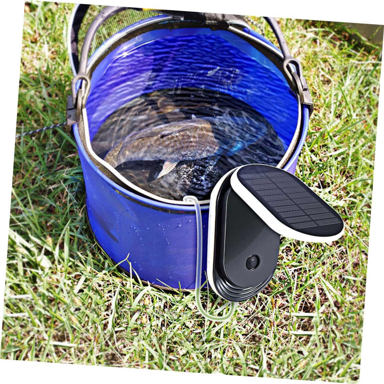 Homoyoyo Solar Powered Aerator Portable Oxygen Pump with Noise Reduction Lightweight Outdoor Air Pump for Fishing and Pool Oxygenation Continuous Use image number 5