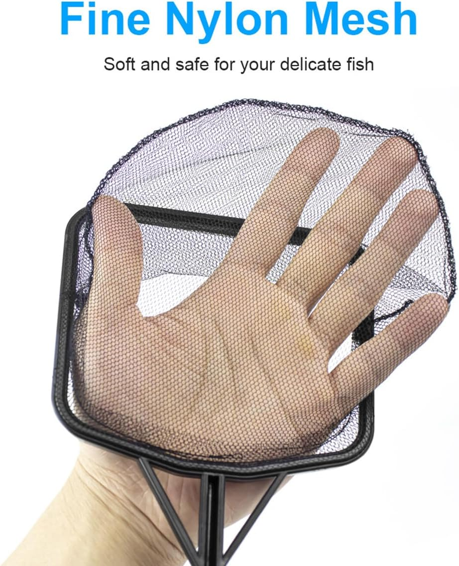 Yamibobo Portable Long Handle Aquarium Fish Tank Fishing Net Square Aquarium Fishing Net Landing Net Fish Floating Objects Cleaning Tools image number 3