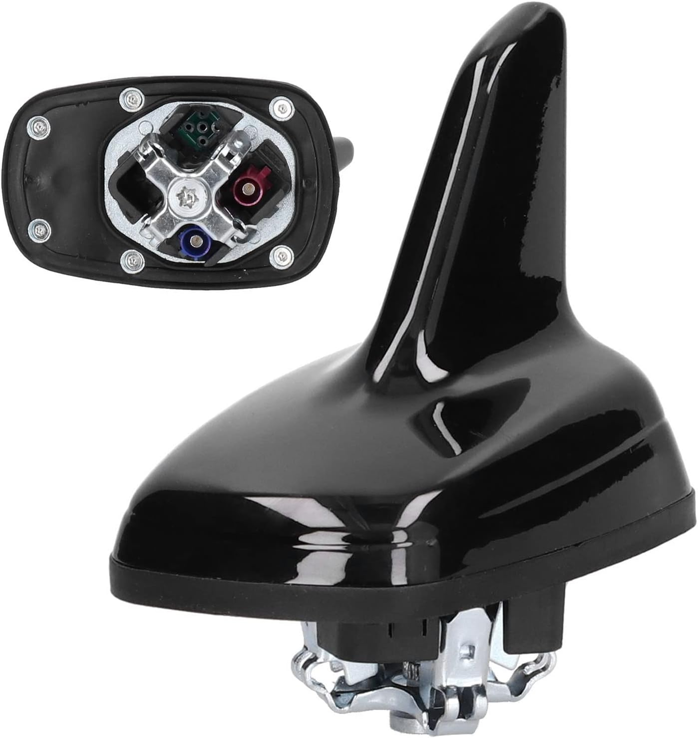 Shark Fin Antenna, Glossy Black Roof Topper 5Q0035507B5FQ Compatible with Skoda Karoq Kodiaq Octavia Superb NP, Car Roof Antenna Replacement, Vehicle Radio Signal Accessory image number 3