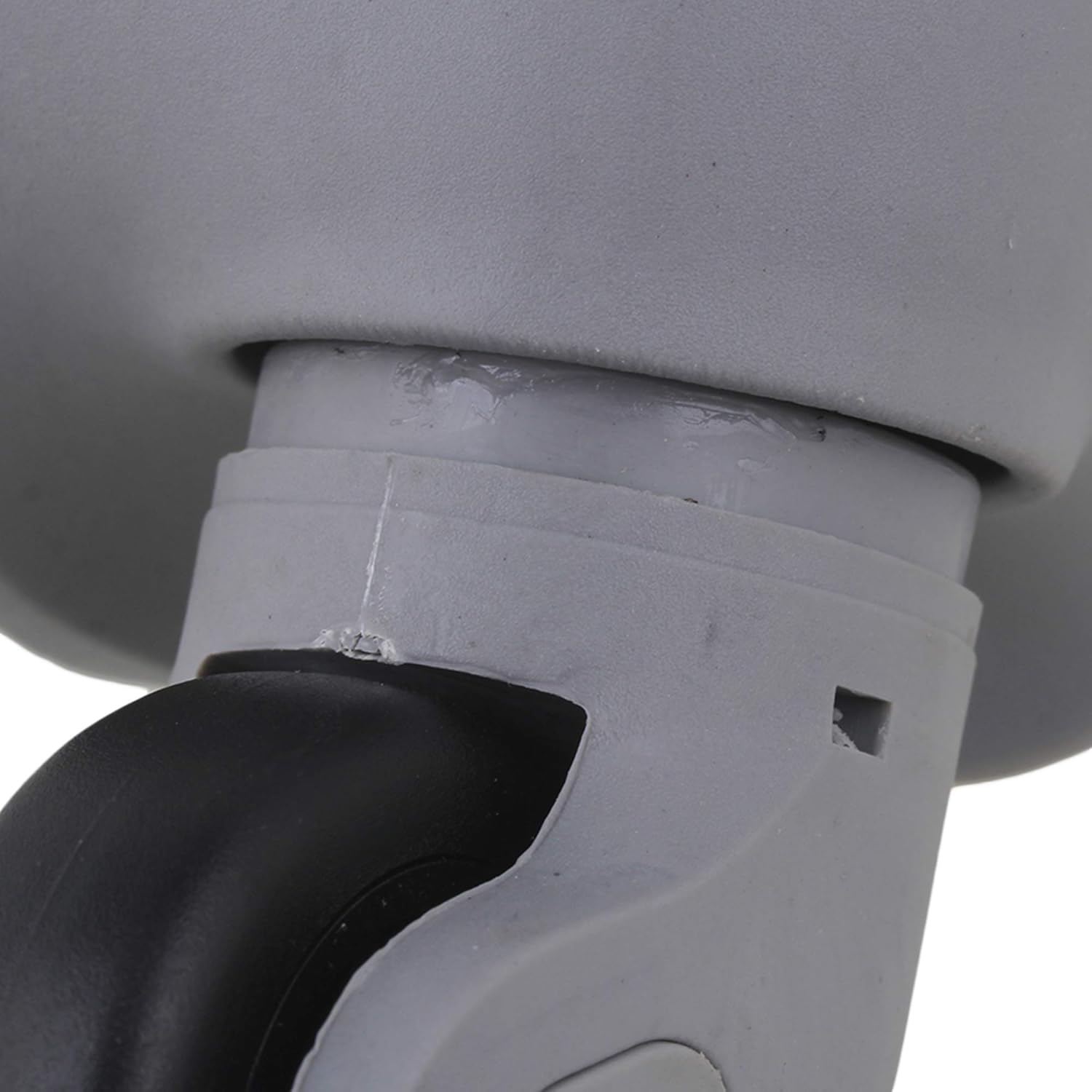 BQLZR 9.1Cmx9.7X4.9Cm Grey Plastic Left&Right Wheels Luggage Suitcase DIY Accessories W/8 Screws Pack of 2