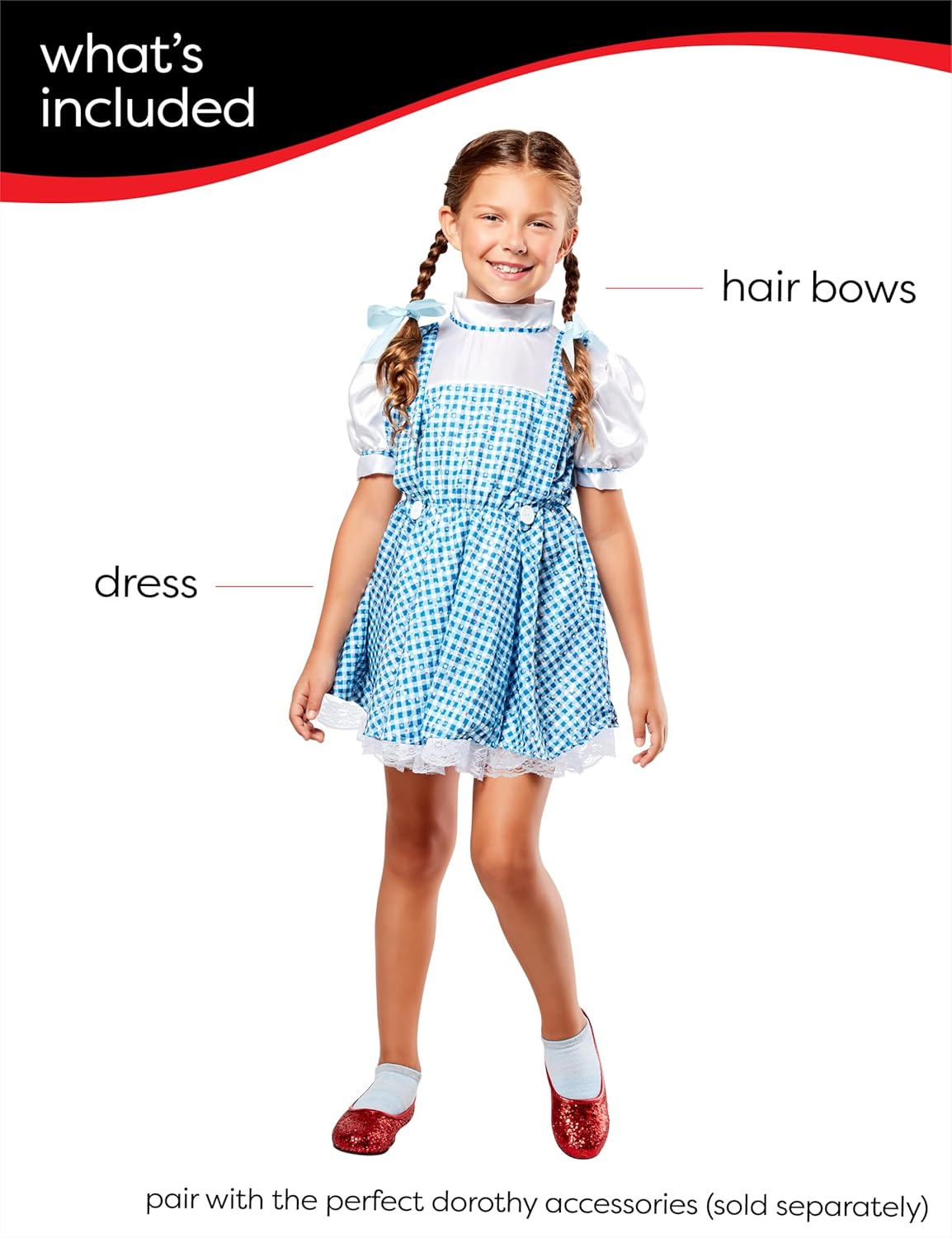 Dorothy Sequin Costume for Kids - Warner Bros the Wizard of Oz image number 5
