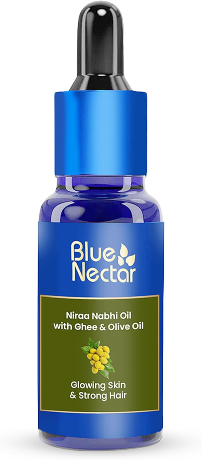 Blue Nectar Ayurveda Nabhi Oil with Ghee & Olive | Natural Belly Button Oil for Radiant Skin, Strong Hair & Deep Hydration (22 Herbs, 30Ml) image number 1