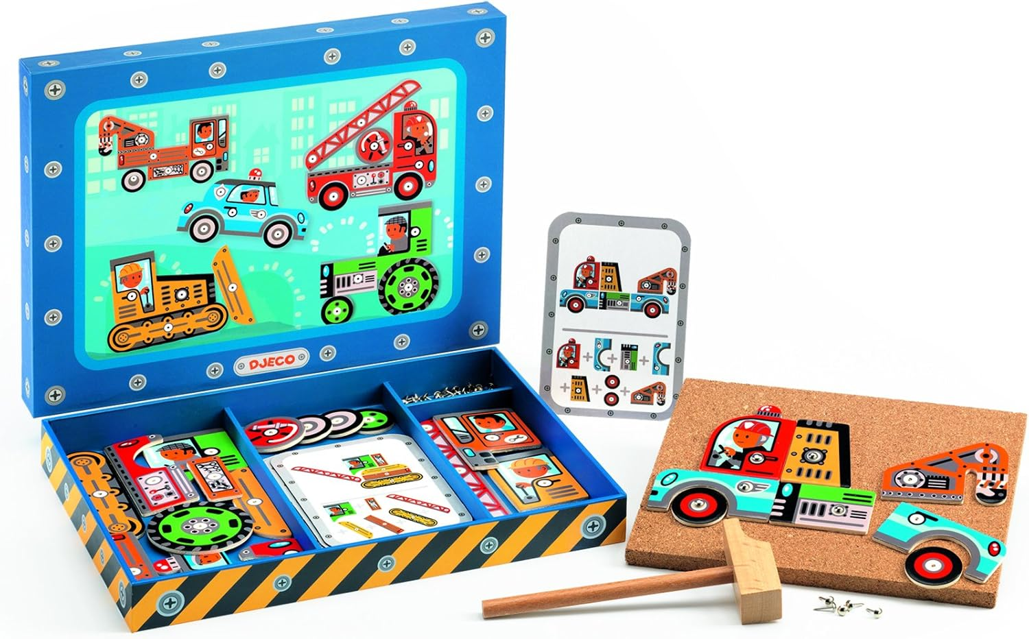 Djeco DJ06641 Vehicles Tap Tap Early Learning Set image number 3