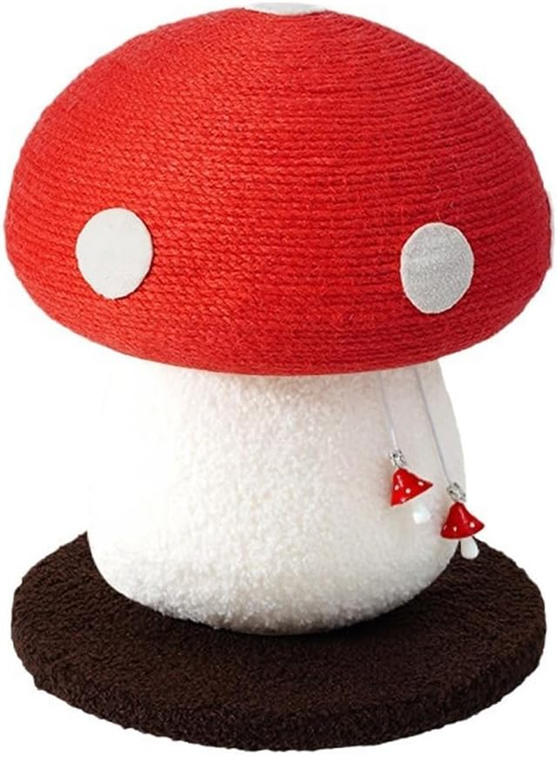 AIMALL Red Umbrella Red Mushroom Cat Climbing Rack 11 X 13.4In Sisal Scratching Board Vertical Cat Tree Toy with Soft Fabric & Claw-Friendly Material image number 5