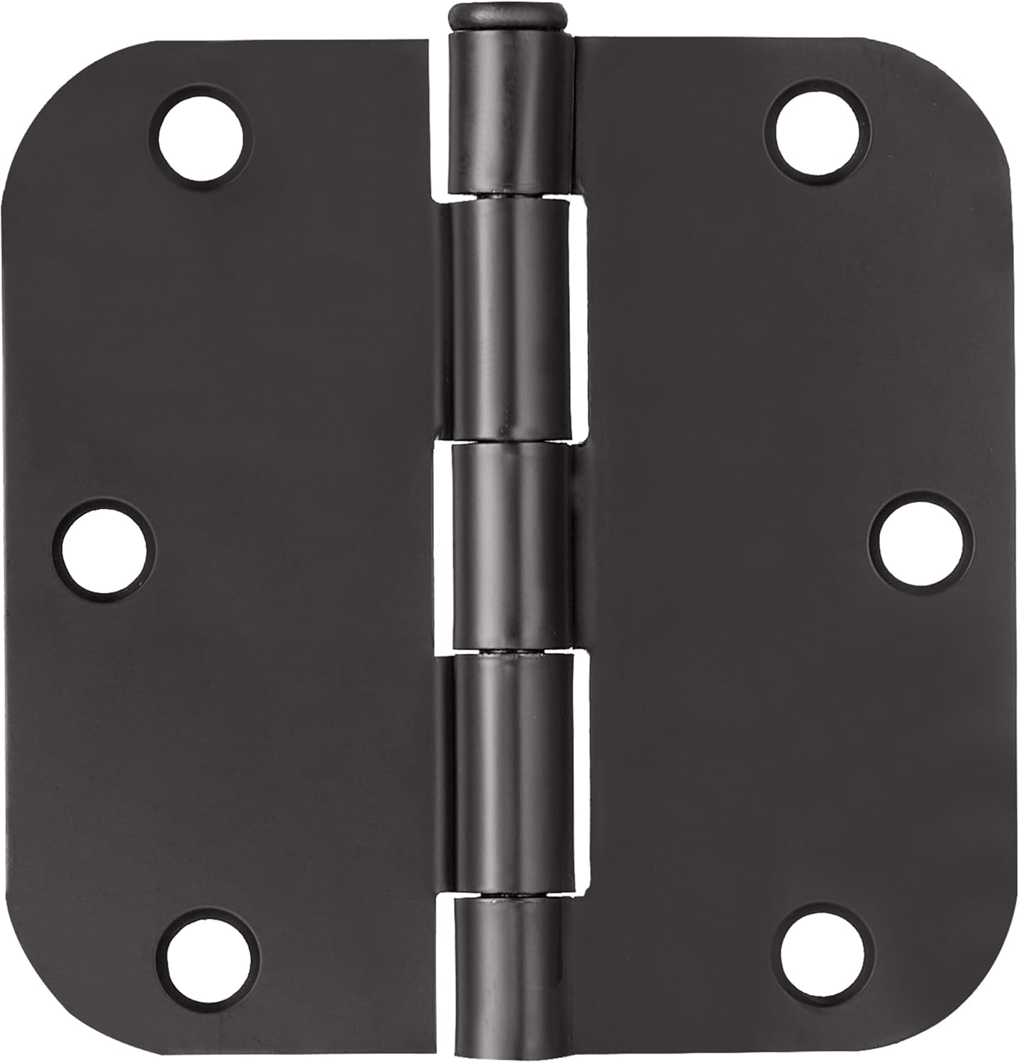 Design House 188904 6-Hole 3.5-Inch X 3.5-Inch 5/8-Inch Radius Door Hinge, Matte Black, 3-Pack image number 4