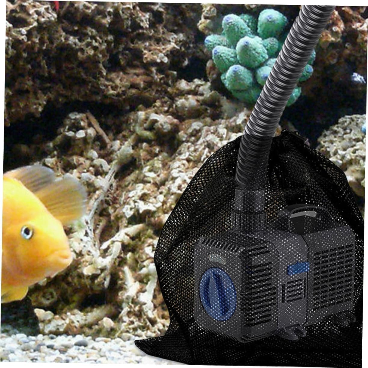 4Pcs Pump Barrier Mesh Bags with Drawstring Filter Bags for Swimming Pool Pumps Prevents Clogging Easy to Clean Suitable for Fish Tank image number 6