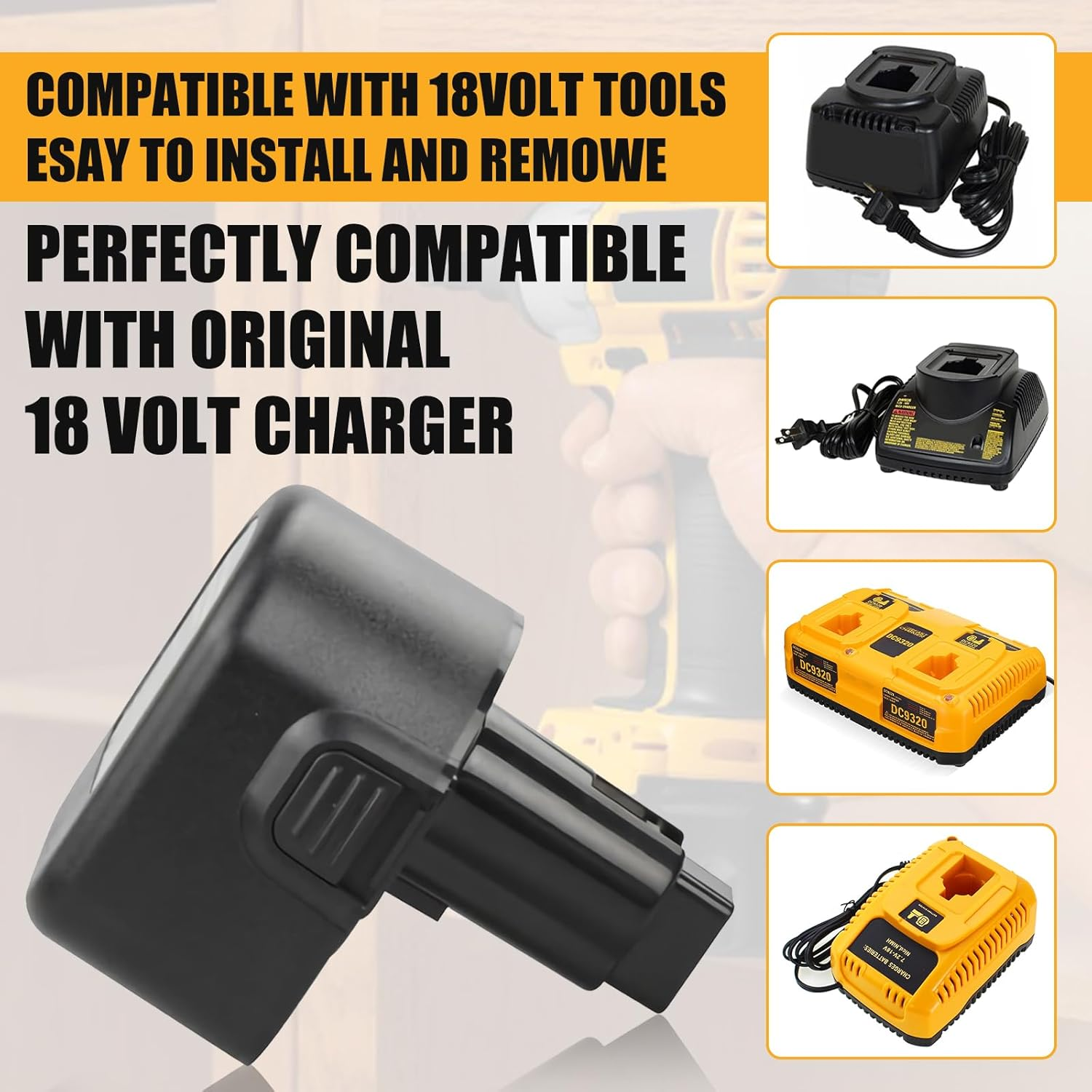 2 X Goodexo 12 V 3.6 Ah Ni-Mh Replacement Battery for Dewalt 12 V Battery DC9071 DE9071 DW9072 DE9074 DE9075 DE9501 DW9071 DE9037 DE9072 152250-27 397745 01 image number 3