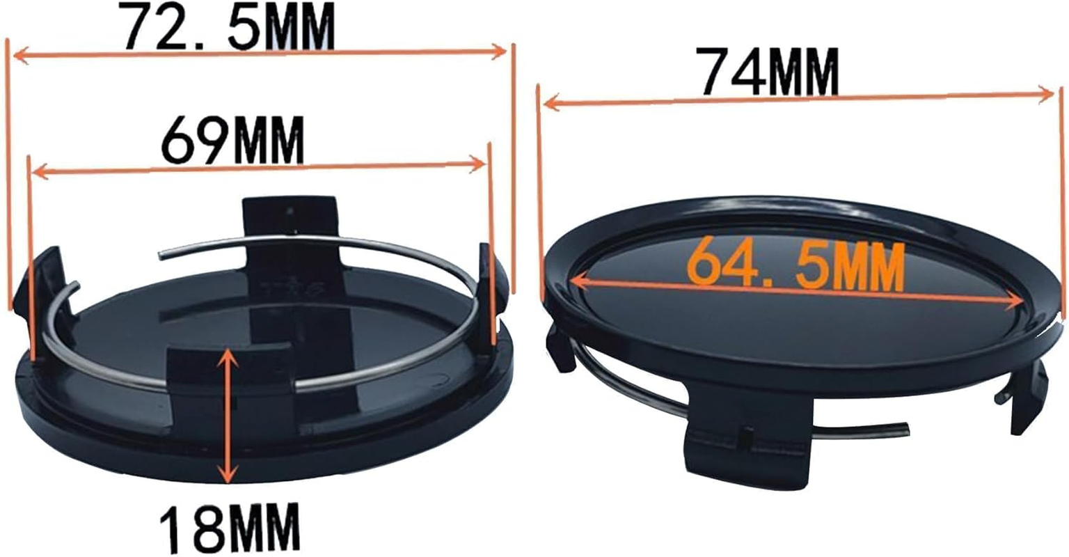 Alriedy Set of 4 Wheel Hub Caps 75 Mm for Mercedes Wheel Hub Caps ABS Rim Caps Robust Wheel Centre Caps for Car Tyres Universal Wheel Hub Cover Other75 Mm Wheels image number 1