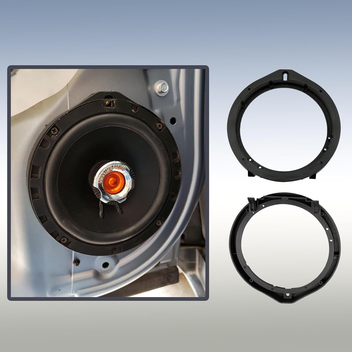 Car Stereo Door Speaker Adapter Mounting Plates 6.5/6.75 Inch 165Mm Spacer Rings Bracket with Wiring Harness Fit for Hon-Da Civic 2006-2011 CRV 2012-2013 Insight 2010-2013 Odyssey CRZ 2011-2013 image number 4