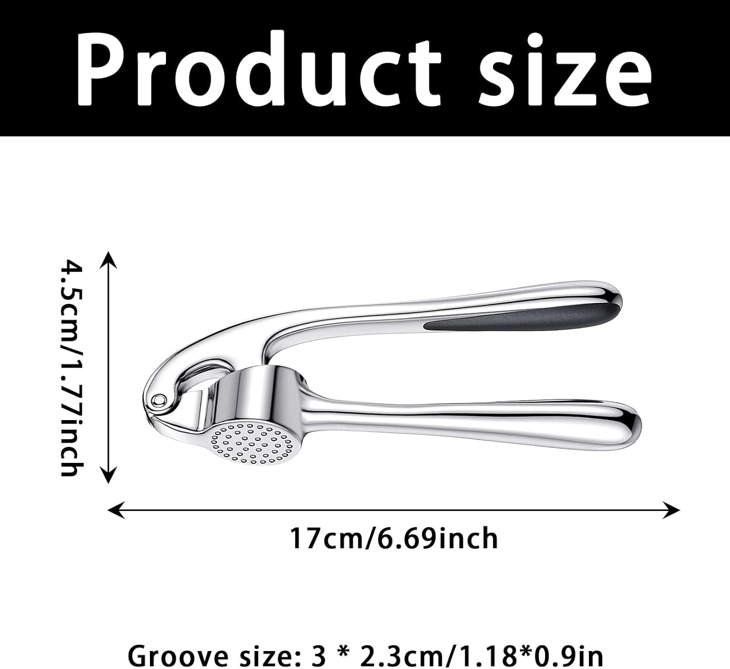 Garlic Press Stainless Steel Dishwasher Safe Garlic Press Garlic Press Crusher Test Winner - Easy to Clean Garlic Presses, Kitchen Aid with Garlic Peeler and Brush image number 6