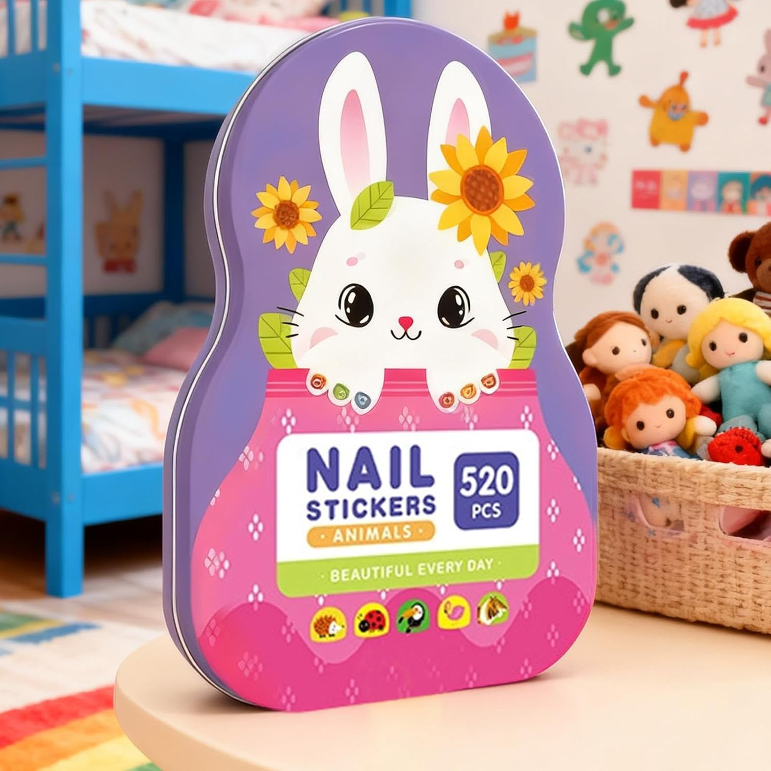 Nail Stickers for Kids, Cute Cartoon Fingernail Decals | Cartoon Nail Stickers - for Girls Children Women Daughter - Cool Girl image number 3