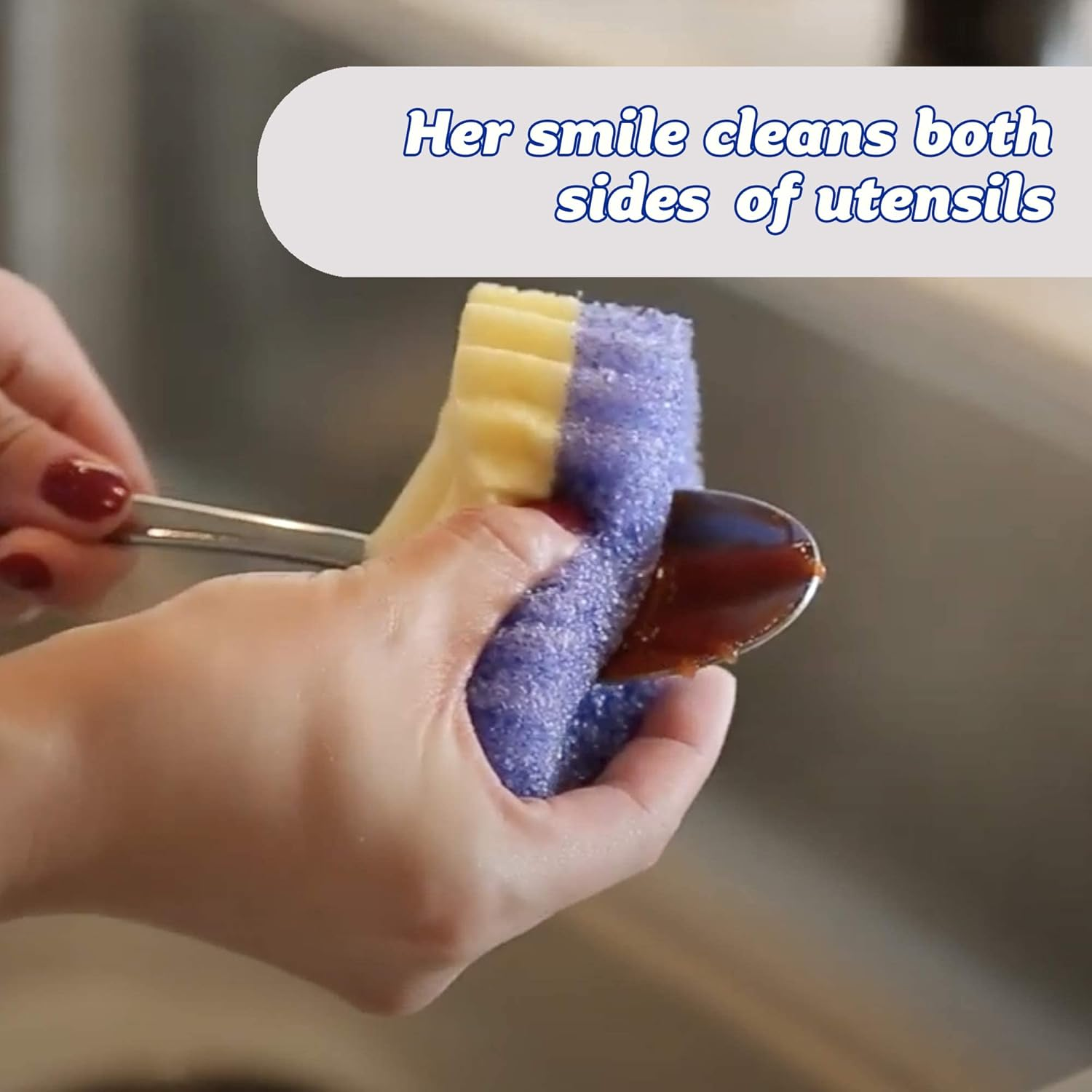 Scrub Daddy Scrub Mommy Assorted 4 Pack, Dual Sided Scrubbing Sponge, Alternative to Non Scratch Scourers, Cleaning Sponges for Washing Up, Dish Scrubber, as Used by Mrs Hinch, Flextexture Firm & Soft - Pink image number 5