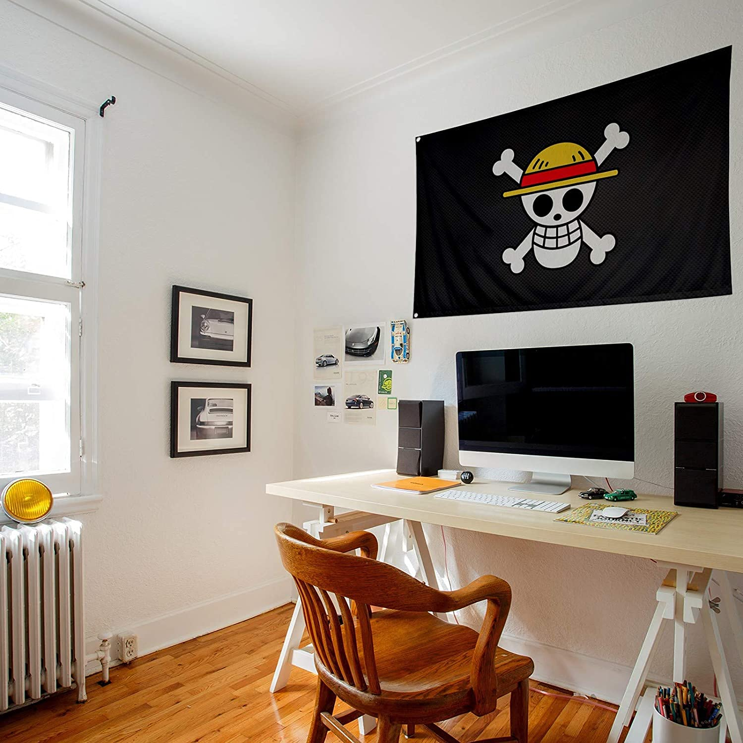 MANDU One Piece Flag Luffy'S Straw Hat Pirate Flag Anime Room Decor 3X5 Feet Outdoor Banner Sign Tapestry Wall Hanging Decor Boys Room Decor image number 4