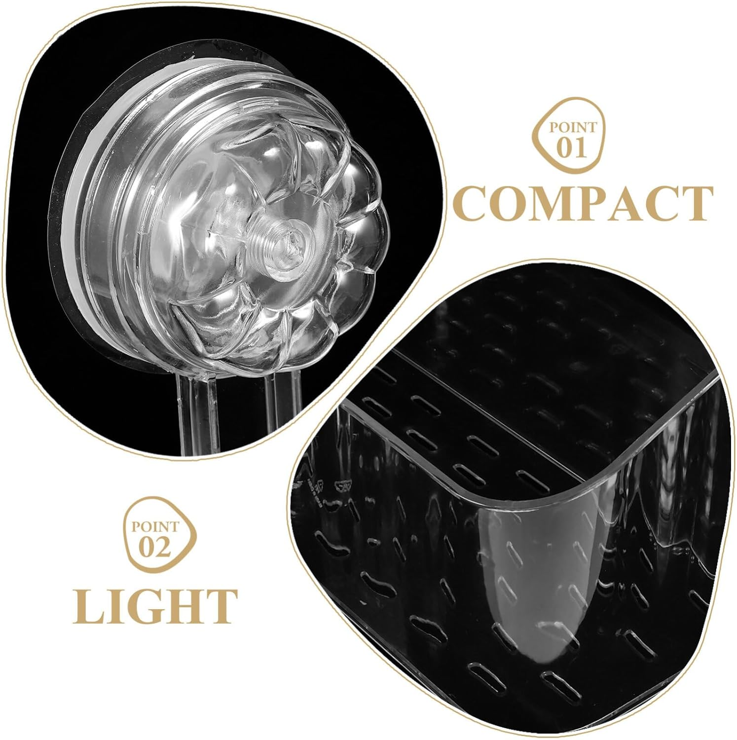 Alipis Bathroom Storage Organizer Suction Cup Hanging Shelf Wall-Mounted Soap Holder image number 3