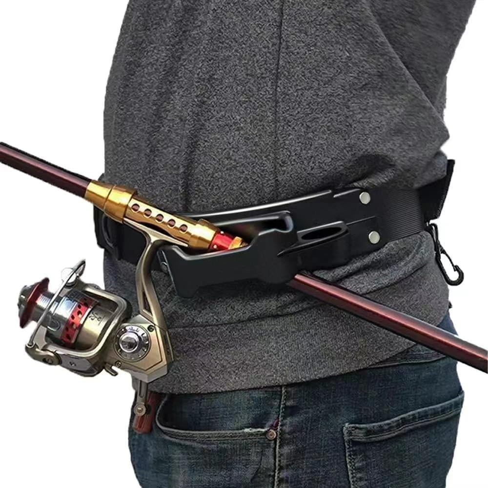 Fly Fishing 3Rd Hand, Belt Clip Rod Holder, Adjustable, Portable & Hands-Free - Holds Fly Rod, Spinning Rod - 57 in Wading Belt & Side Release image number 2