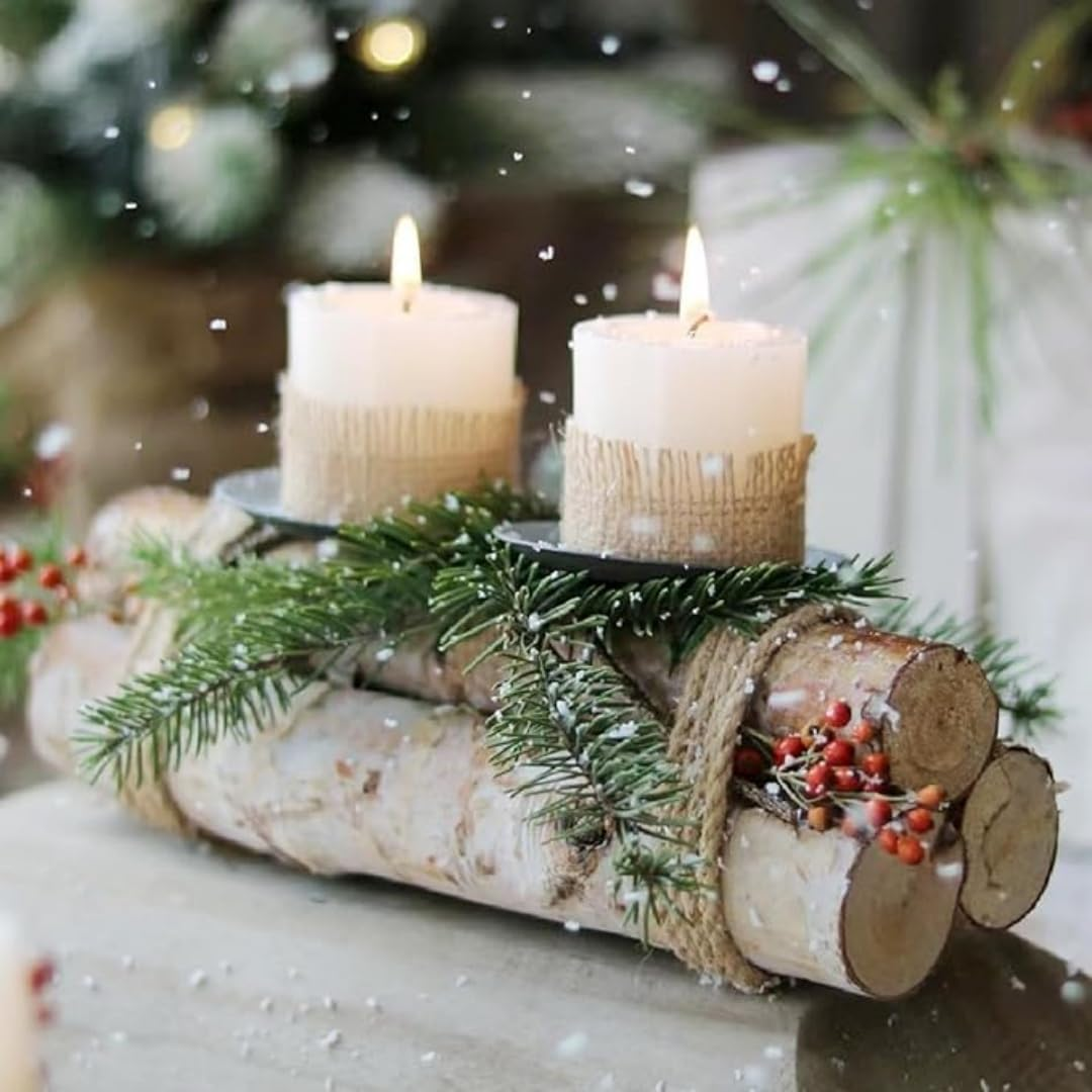 6Pack Birch Wood Logs Decorative Gas Fireplace Logs for Fireplaces D&eacute;cor Birch Poles Branches for DIY Crafts, Fire Wood for Fire Pit,Rustic Wood Decor Indoor/Outdoor(2.3"-3.2" Dia. X 16.5" Length) image number 2