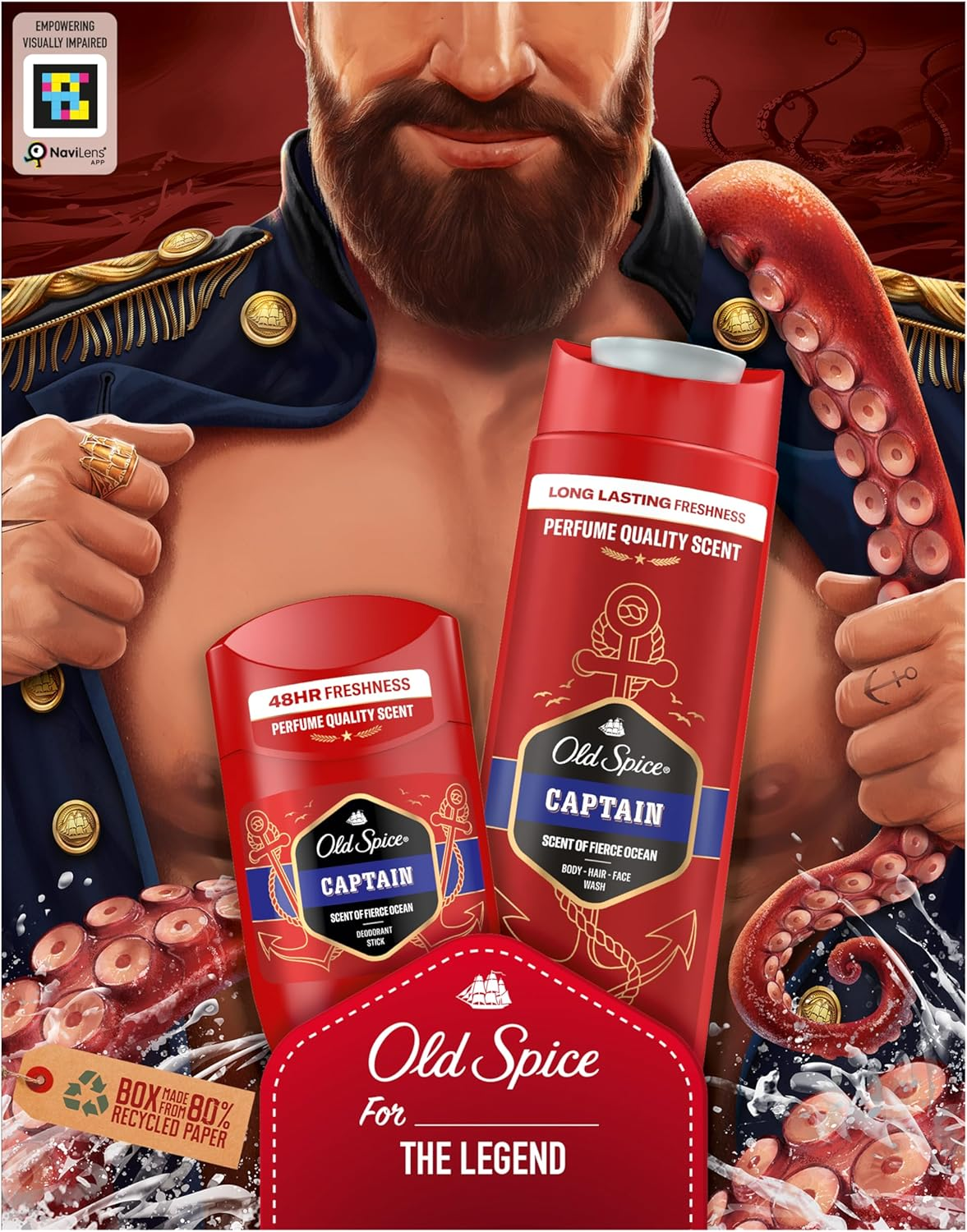 Old Spice Captain Deodorant Stick and Shower Gel 2-Pieces Gift Set image number 0