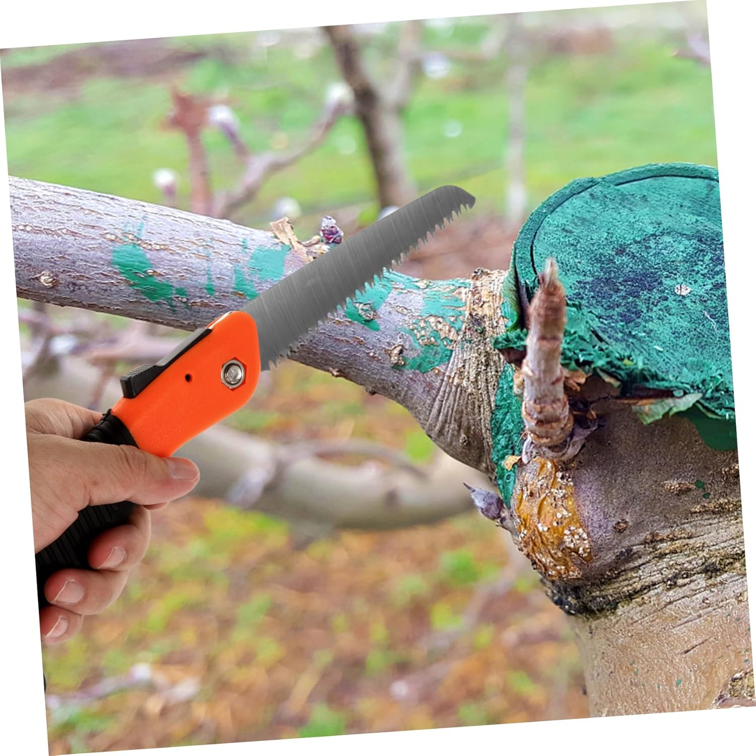 Yardwe Household Hand Saw for Pruning Foldable Saw Hard Teeth for Dry Wood for Camping and Gardening image number 1