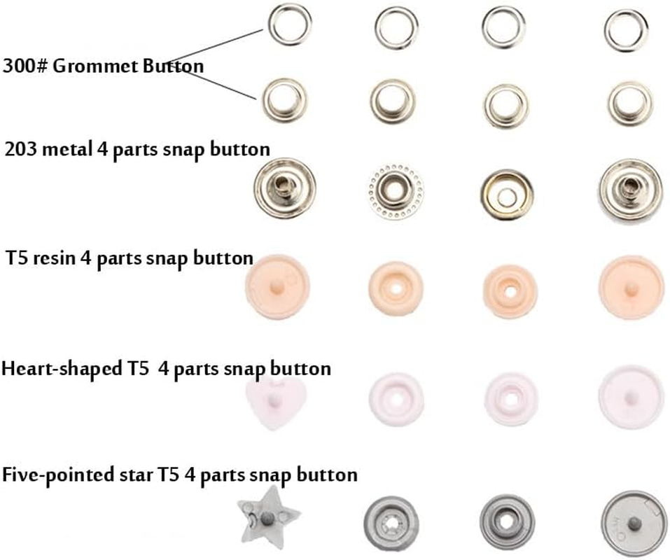270PCS/SET Multifunction Snaps and 3 Kinds Replace Snap Pliers Sett5 Plastic/Metal Buttons Sewing & Crafting Clothing Resin Garment (Sky Blue) image number 3