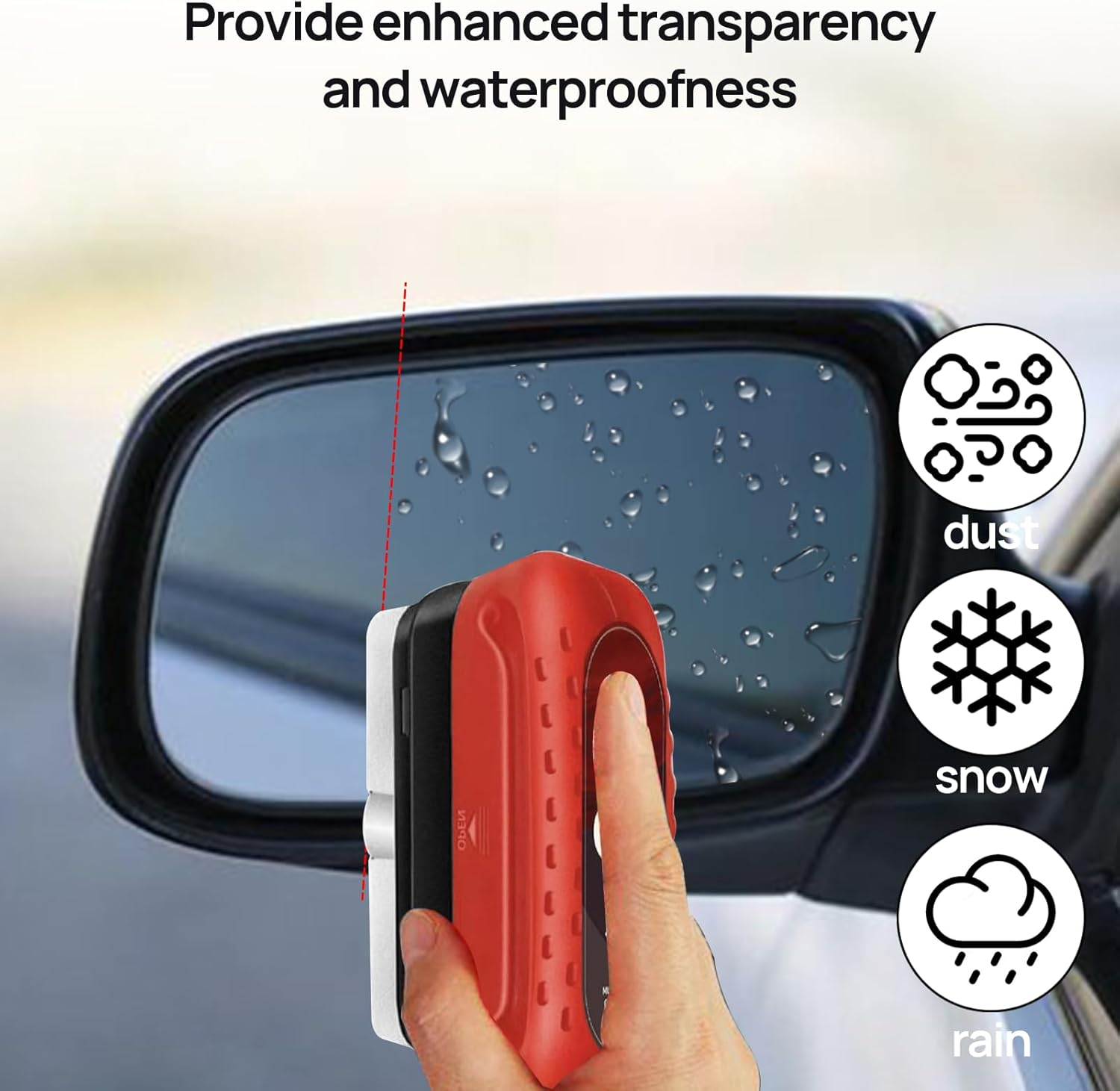 Car Window Cleaner, 2Pcs Car Glass Cleaner, Oil Film Cleaning Brush, Windscreen Cleaner, Glass Oil Film Remover, Car Glass Oil Film Cleaner Removes Dirt, Water Stains, Easily Restore Glass Clarity image number 3