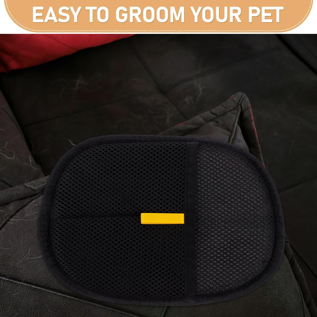 Alipis Pet Hair Removal Gloves for Cats Dogs Large Fit Dual-Sided Bristle Mitts for Easy Cleaning